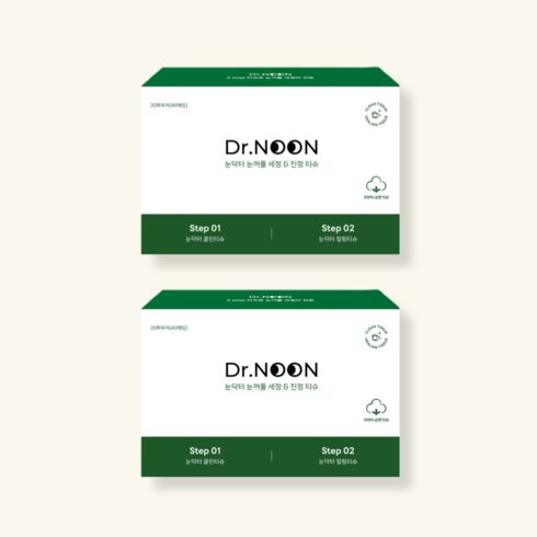 눈닥터 클린 2개 눈꺼풀 클리너 힐링티슈 미세먼지 마이봄샘 다래끼 예방, 40매입