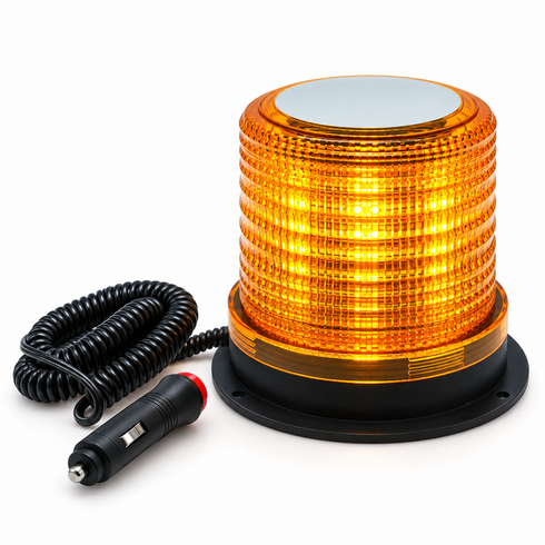 JG-1009 LED 경광등 12V 24V 시거잭 자석타입, 주황, 1개