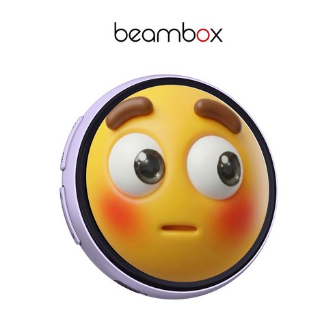 beambox NIKKO 마그네틱 디스플레이 배지 디지털 전자 뱃지 배지 1년 AS 1.8inch 54mm 디지털 액자 블루투스 badge 아이돌 굿즈 LED, 라벤더