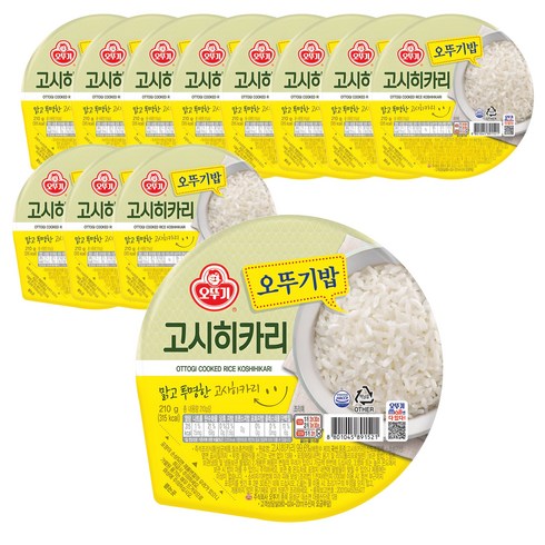 오뚜기 밥 고시히카리, 210g, 12개