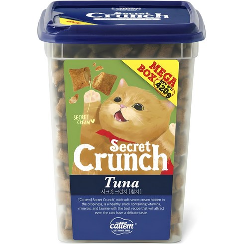 캣템 고양이 시크릿 크런치 간식, 참치, 420g, 1개