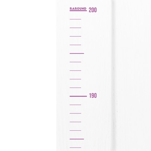 라라운드 자체제작 심플 키재기 스티커 200cm, 투명 퍼플