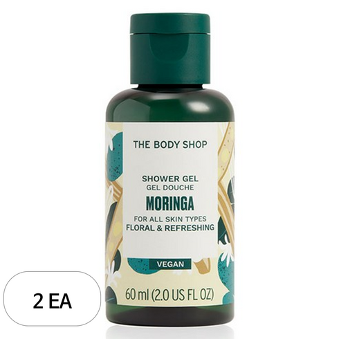 더바디샵 샤워젤 모링가, 60ml, 2개