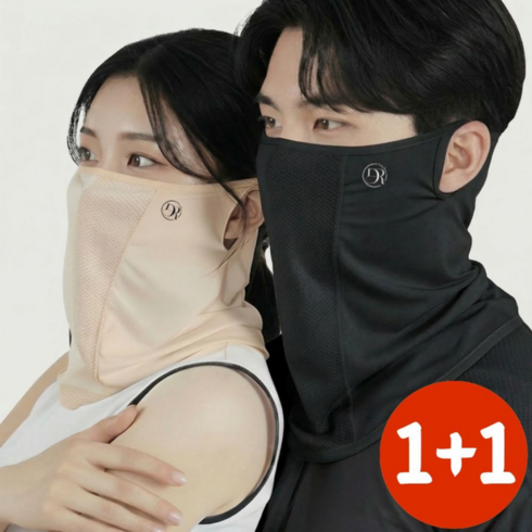 딥루트 자외선차단 골프마스크 멀티스카프 햇빛가리개, [스킨+블랙], 1세트
