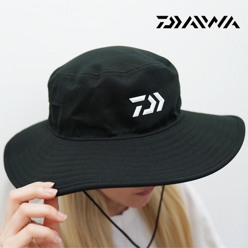 다이와 DC-6035NK 뉴에라 콜라보 와이드 버킷햇 낚시모자, 블랙 M-L(611285)