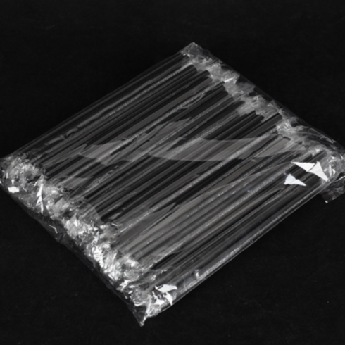 뉴잉 28cm 개별포장 긴 빨대, 블랙, 1개, 100개