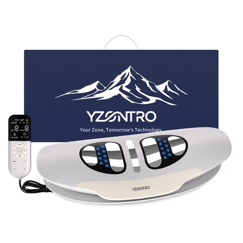 Yzontro 저주파 EMS 등 허리 진동 마사지기 온열 공기압 스트레칭, 회색, Y500Pro-GY