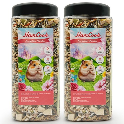 햄쿡 골든 햄스터 사료, 2개, 550g