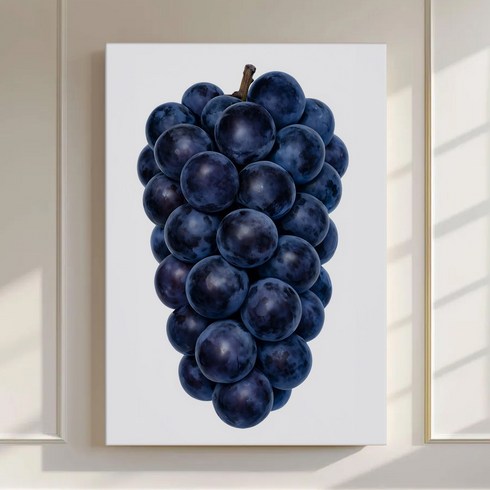 돈들어오는 포도그림 액자 풍수 인테리어 현관 개업 집들이선물 재물운 풍요, 02.고귀함의 흑포도