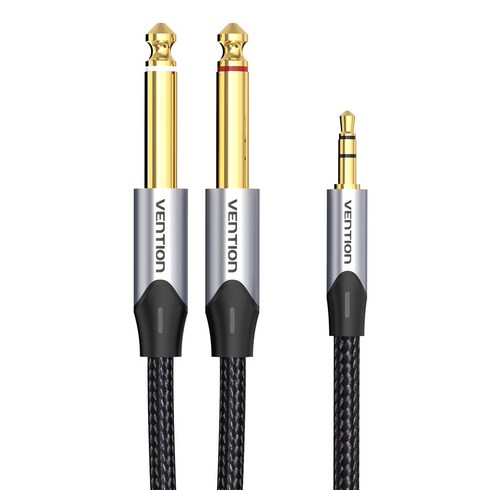 벤션 프리미엄 3.5mm to 2 6.5mm 6.35mm 오디오 케이블, BARHI 3m, 혼합색상