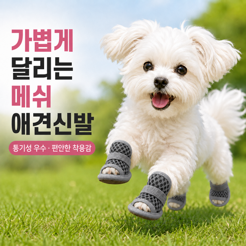 [재고 정리 세일]반려동물 여름 메쉬 샌들 강아지 통기성 산책화 미끄럼방지 소형견 신발, 1개, 그레이