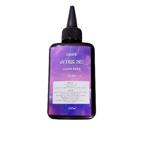 리리아트 안전인증 고투명 크리스탈 UV레진공예 저점도, 100g, 5개