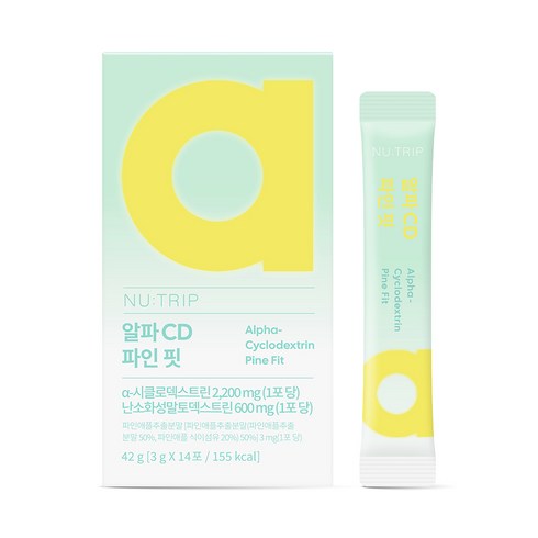 뉴트립 알파cd 분말 식약청인증 알파시디 알파시클로덱스트린 파인 핏, 1박스, 42g