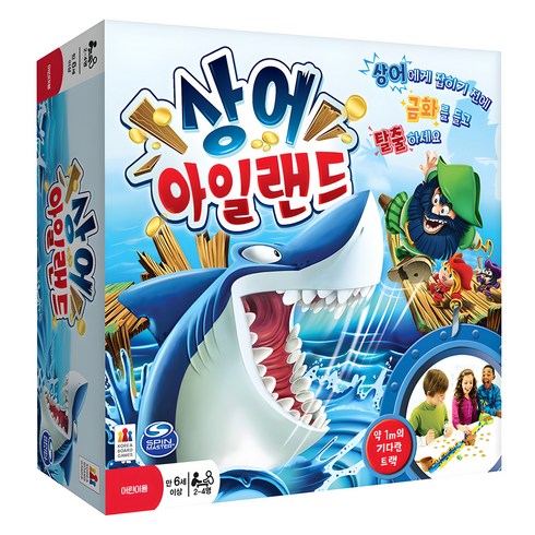 코리아보드게임즈 스핀마스터 상어 아일랜드 보드게임, 1개, 혼합색상
