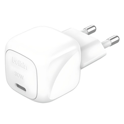 벨킨 부스트차지 USB-C PPS 30W 초소형 고속충전기 WCA008krWH, 화이트, 1개