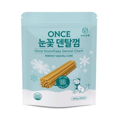 원스 눈꽃 덴탈껌 강아지 양치껌 치석제거껌 치석껌 가수분해 알러지 대용량 간식 30개입, 1개, 300g, 오리지날