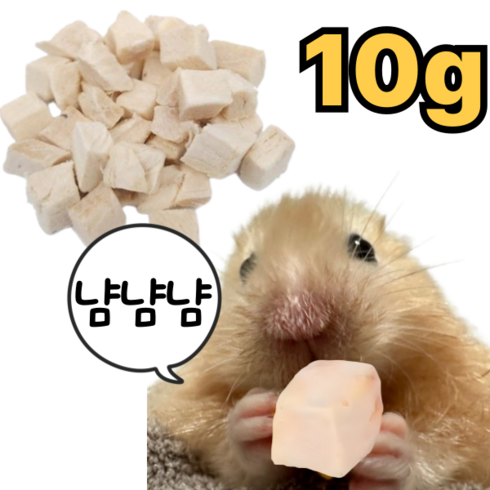 햄스터 닭가슴살 다이어트 간식 이갈이 동결건조닭가슴살, 1개, 10g