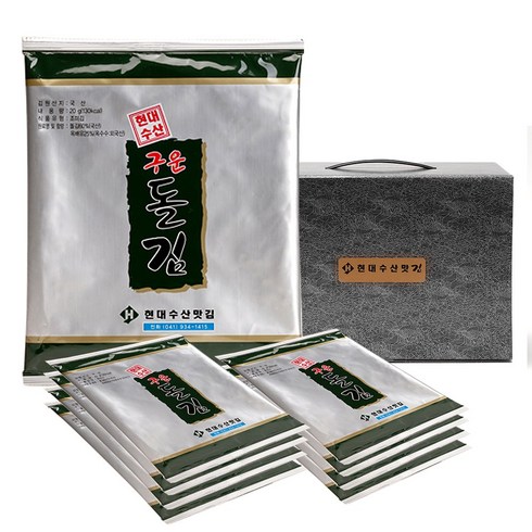현대수산맛김 보령 대천김 돌김, 20g, 15개, 20g