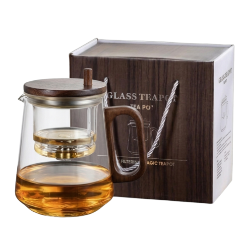 차그루 티메이커 표일배 차주전자 티팟, 1개, 800ml, 흑호두 원터치