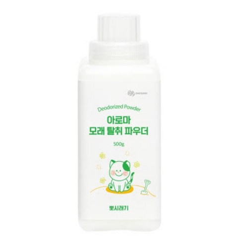 뽀시래기 고양이 아로마 모래 탈취 파우더, 500g, 2개
