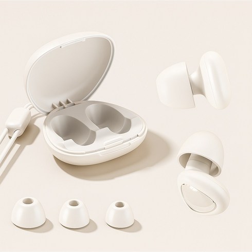 OnB 소음 감소 차단 이어플러그 수면 집중력 향상 귀마개 화이트(White), 1쌍, 1개