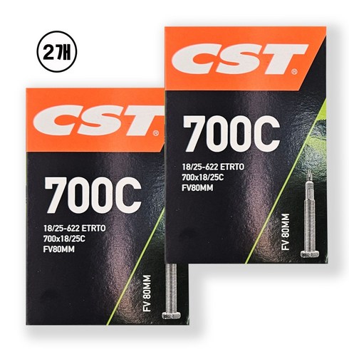 CST 700X18-25C FV80 로드 픽시 하이림 롱 벨브 튜브/프레스타 80mm 벨브, 2개