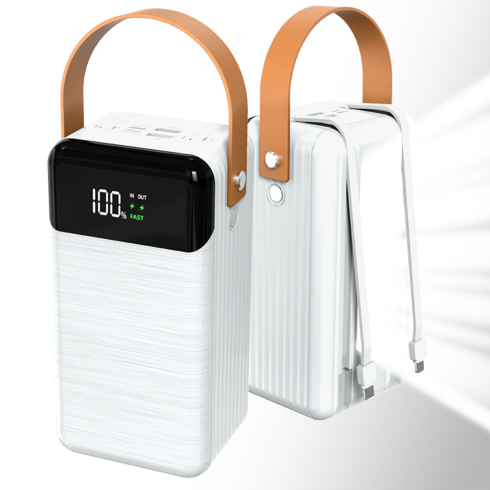 AWSHEEL 대용량 고속충전 멀티단자 PD PPS QC3.0 22.5W 차박 캠핑용 보조배터리 60000mAh, 화이트, DX101S