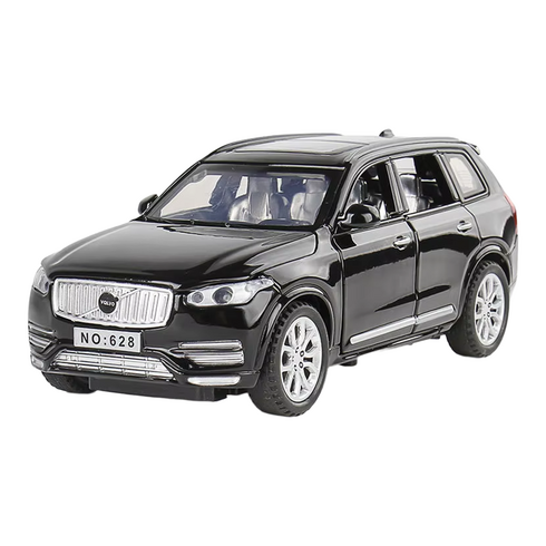 다이캐스트 합금 1:32 볼보 XC90 준대형 SUV 자동차 모형 피규어 장식 선물, 색상_블랙, 1개