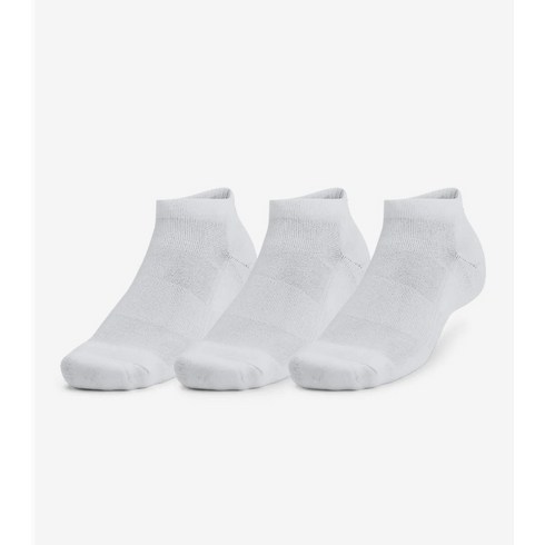 언더아머 UA 트레이닝 코튼 로우 컷 삭스 3켤레 1386312-100, White-MD, 화이트, 1개