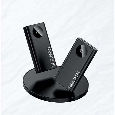 GoaTa 20000mAh 대용량 보조배터리 120W 초고속 멀티단자 충전, 블랙, K20
