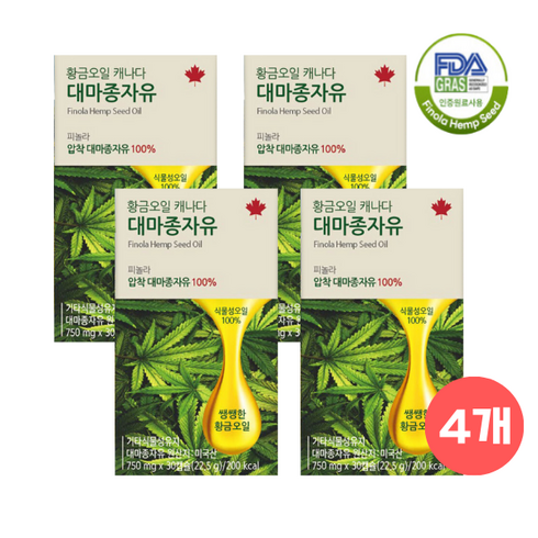 황금오일 대마종자유 22.5g, 30정, 4개