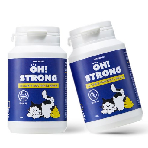 동물병원 입점 몽셰펫 고양이 생 유산균 영양제 대용량 100g, 2개, 장건강/유산균, 50회분
