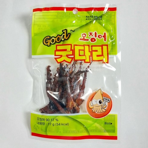 정화식품 오징어 굿다리, 4개, 17g