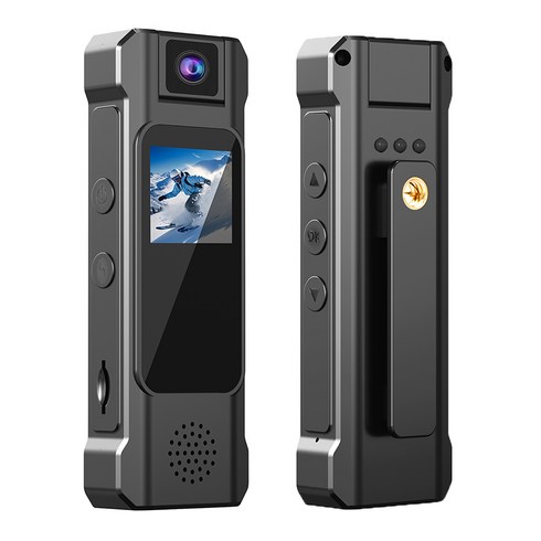 고화질 초소형 액션캠 자전거 오토바이 블랙박스 128GB/64GB 헬멧캠 브이로그카메라 바디캠, 검정색, C8-128GB