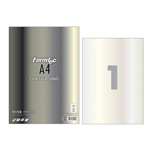 폼텍 반투명 전산라벨 210 x 297 mm LC-3130, 1칸, 30개