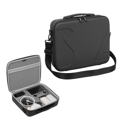 써니라이프 DJI 플립 콤보케이스(PU Leather Ver.) 드론 보호 수납 가방 악세사리(드론 미포함), 블랙, 1개