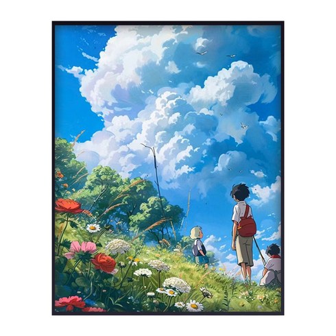 코지하루 DIY 명화그리기 유화 그림 그리기 아크릴화, 바람이 머무는 언덕 30x40 (B537), 1개