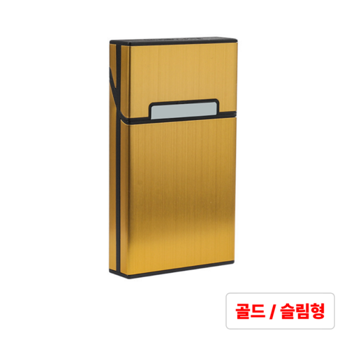 별오점 자석 메탈 에쎄 슬림 담배 케이스 파우치, 1개, 골드