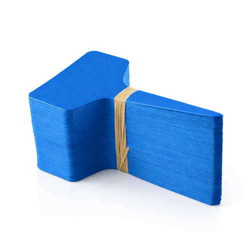 식물 이름표 화분 라벨 꽂이 6x10cm 대형 플라스틱 네임택, 블루100개