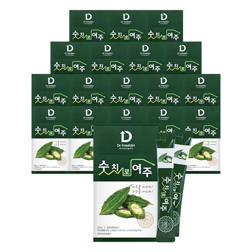 숫치로여주즙 100%여주즙 HACCP인증 상시제조 가장많이선택, 18박스, 20mlX30포, 600ml