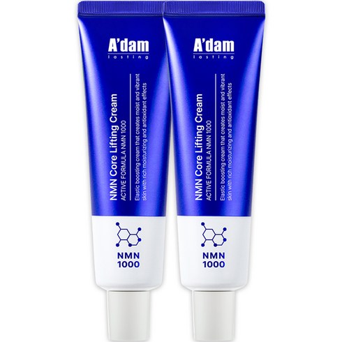 아담공방 저속노화 NMN 모공 탄력 코어 리프팅 펩타이드 크림 안티에이징, 2개, 50ml