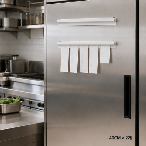아르딜 오더렉 40cm+40cm 주문서 영수증 메모 홀더, 2개, 화이트