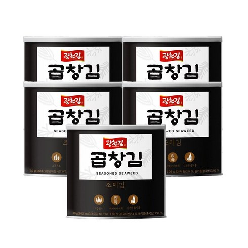 광천김 곱창캔김, 30g, 5개