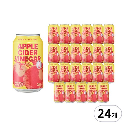 클룹 애사비소다 오리지널 제로 탄산음료, 350ml, 24개