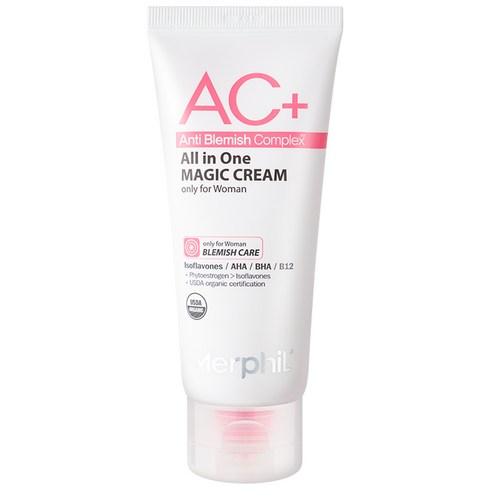 메르필 생리전후 여드름 개선 AC+올인원 매직크림 /피지개선/좁쌀트러블/흔적완화/여성여드름, 1개, 100ml