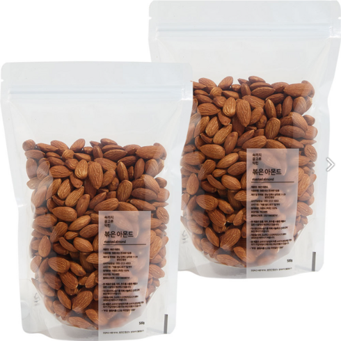 방앗간청년 볶은 아몬드, 500g, 2개