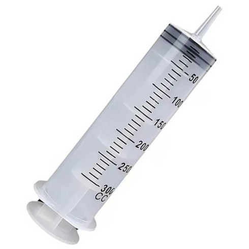 대형 주사기 잉크충전 차량오일 과학교구 반려동물 식물영양제 플라스틱 주사기 300ml 1개, 반투명