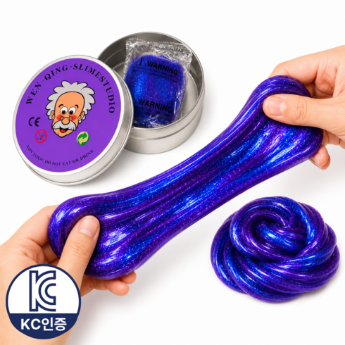 모디케이 KC인증 퍼티 슬라임 박사퍼티 스트레스 해소, 1개, 48g, 오로라 퍼플