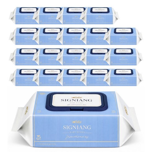 아이러브베베 시그니앙 오블루 물티슈 캡형, 75g, 77개입, 20개