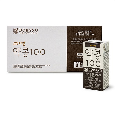 껍질째 통째로 약콩100, 190ml, 24개